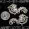 Antiqued Silver Plated Brass Green Man Vintage Style Pendants or Wraps - S-P74